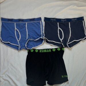 Everlast Blue & Navy Boxer Briefs with Black RUMOR Accent - 3 Pack